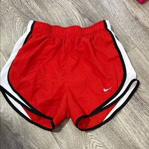 Nike Red and White Running Shorts